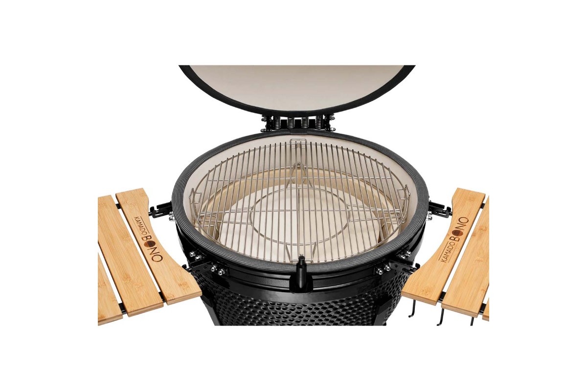 Керамический угольный гриль Kamado Bono Limited Ø 64 см чёрный TQ0025