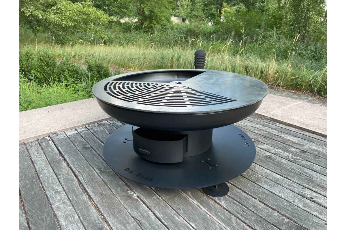 Костровая чаша с универсальным теппаном Dr.Fire Super Low 80 Ø 83 см DRF0025