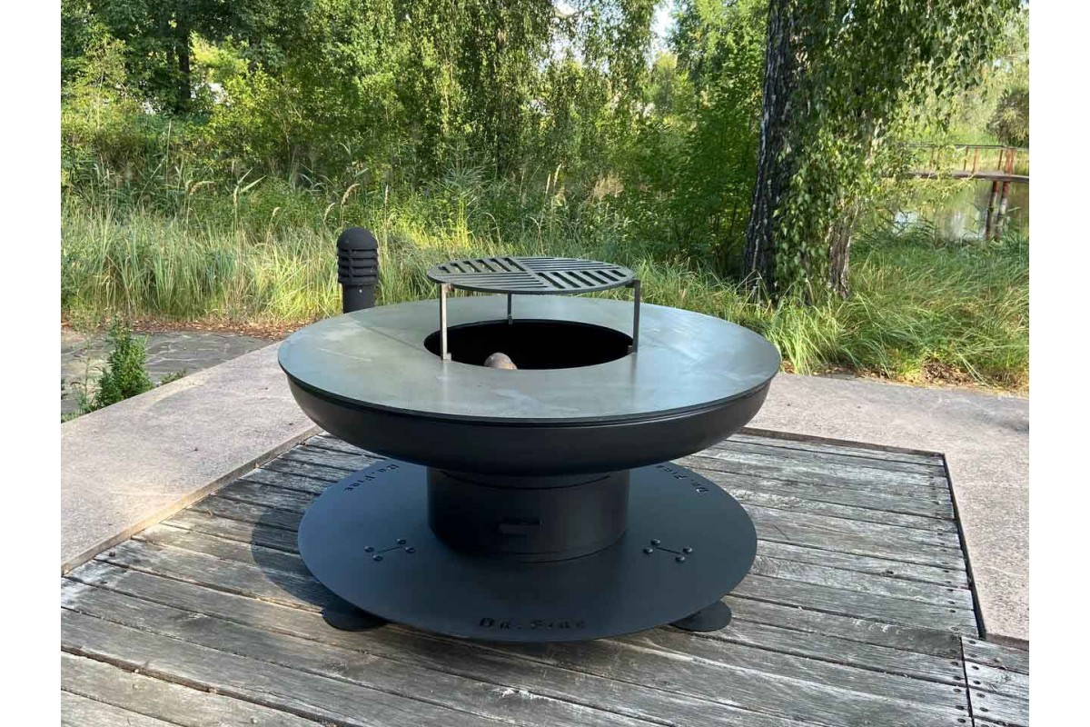 Костровая чаша с кольцевым теппаном Dr.Fire Super Low 80 Ø 83 см DRF0026