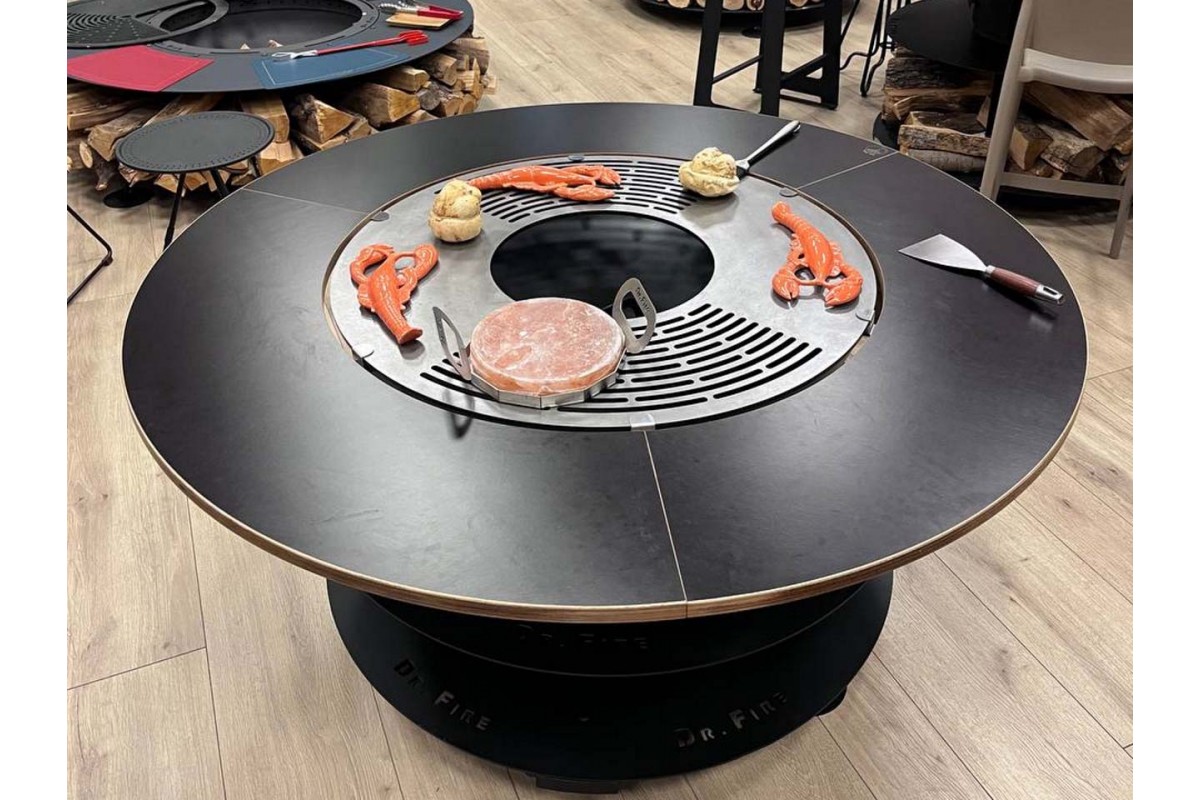 Костровая чаша с универсальным теппаном Dr.Fire Picnic 80 Low высота 67 см Ø 82 см DRF0044