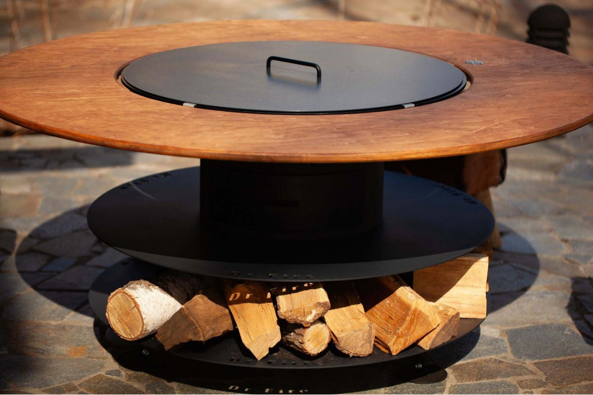 Костровая чаша с кольцевым теппаном Dr.Fire Picnic 80 Low высота 67 см Ø 82 см DRF0045