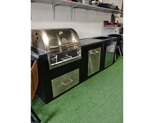Уличная барбекю кухня с угольным грилем GRILLI Fiery Fish 2,57 м.п. 777855