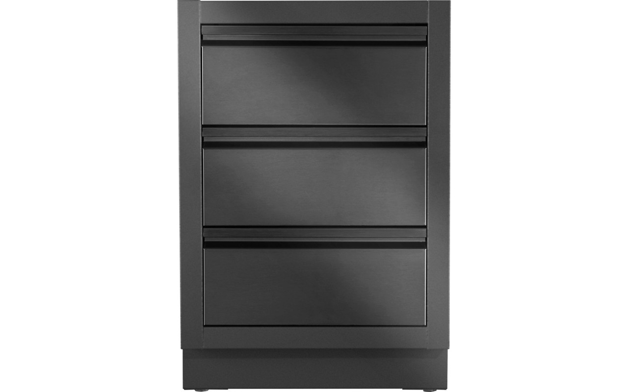 Тумба с 3-мя выдвижными ящиками 61х61х90 см чёрная Oasis Napoleon IM-3DC-MK-1