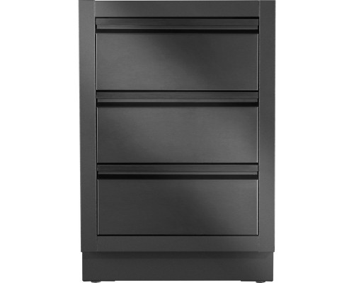 Тумба с 3-мя выдвижными ящиками 61х61х90 см чёрная Oasis Napoleon IM-3DC-MK-1