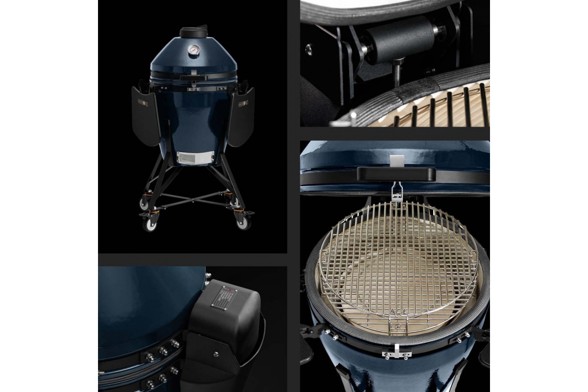 Керамический угольный гриль Kamado Bono EVO Media Navy Blue Ø 56 см EVO22NB
