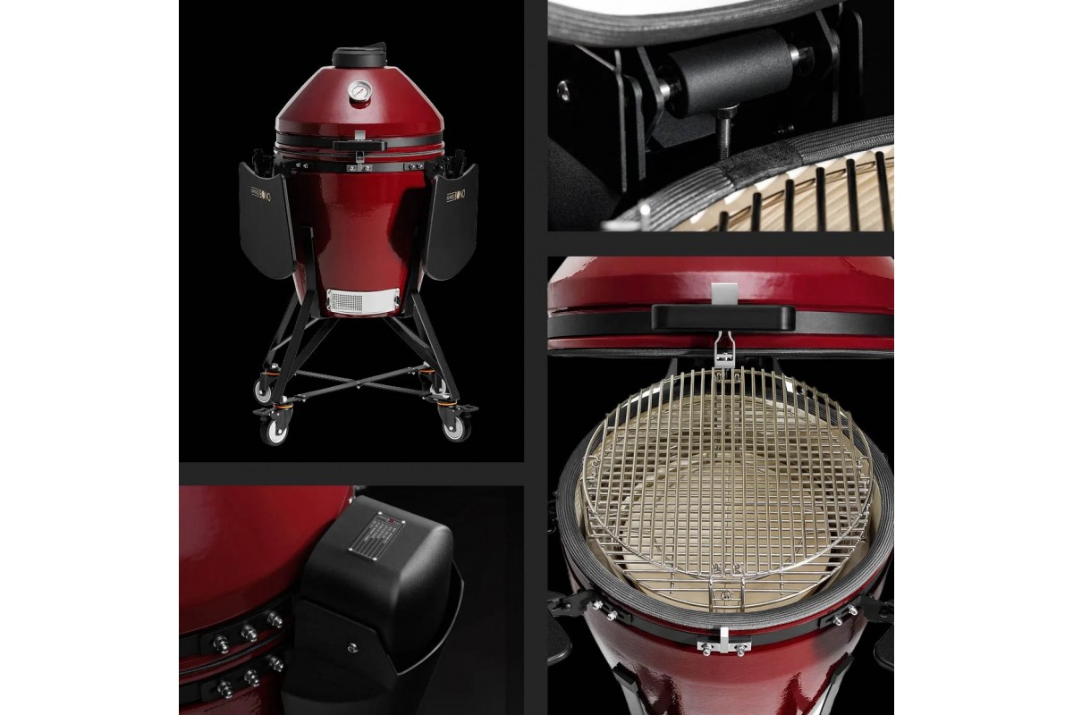 Керамический угольный гриль Kamado Bono EVO Media Royal Red Ø 56 см EVO22RR