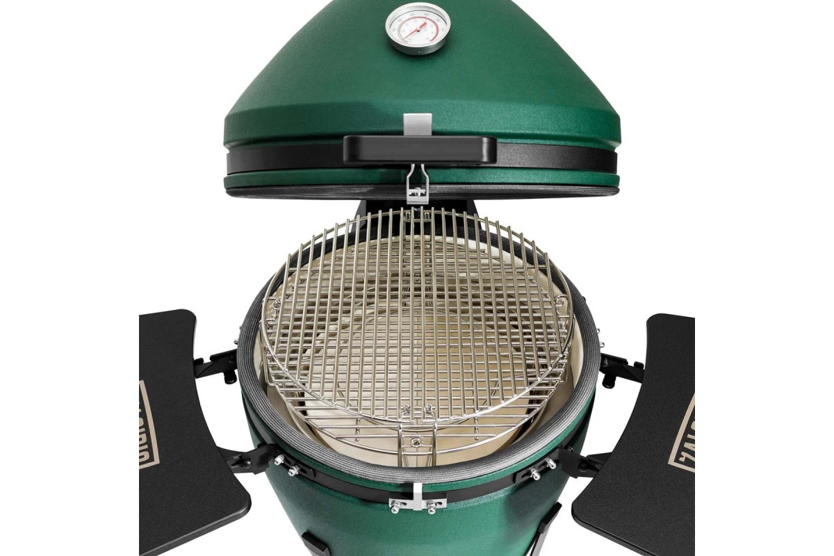 Керамический угольный гриль Kamado Bono EVO Zalgiris Victory Green Matte Ø 56 cм EVO21MG