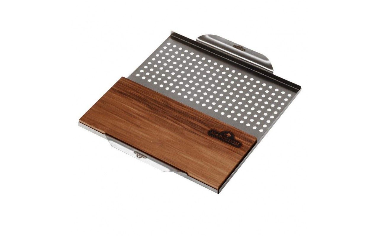 Противень (деко)  перфорированный нерж. с кедровой доской Napoleon 70026 (70027)