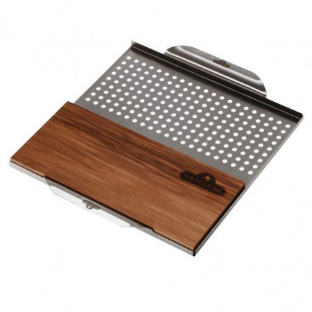 Противень (деко)  перфорированный нерж. с кедровой доской Napoleon 70026 (70027)