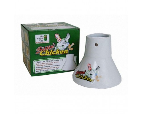 Подставка для курицы керамическая с емкостью для соуса Big Green Egg SC