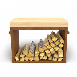 Дровница ТМ AHOS, WOOD - Специальное «ржавое» покрытие