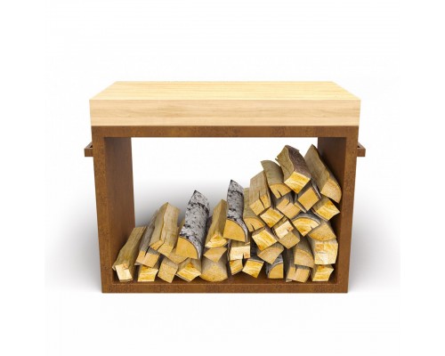 Дровница ТМ AHOS, WOOD - Специальное «ржавое» покрытие