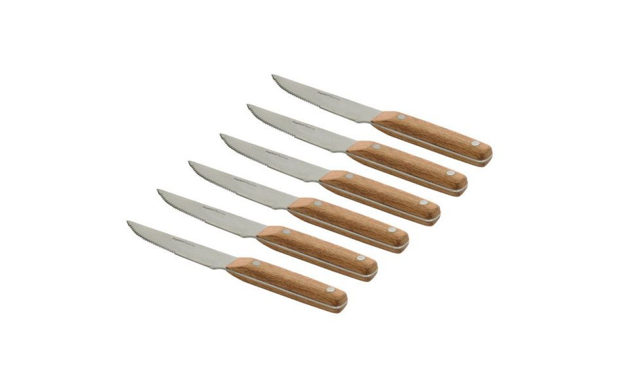 Набір ножів для стейку, 6 шт, з дерев'яною ручкою, 22 см BergHoff 4490307