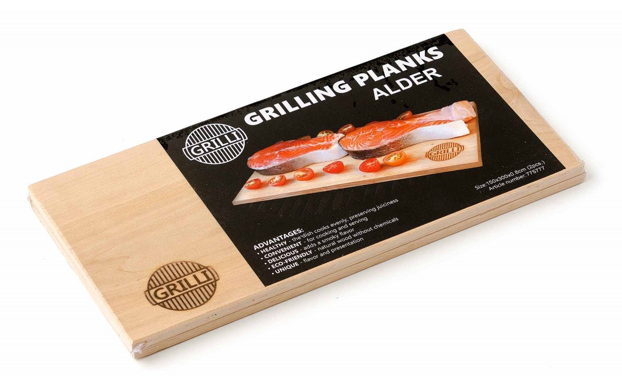 Планки для гриля з вільхи 30x15x0,8 см 2 шт GRILLI 775777