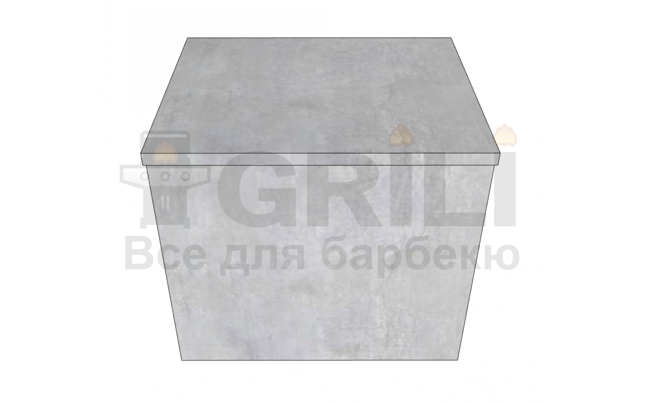 Бетонный кухонный модуль закрытого типу.