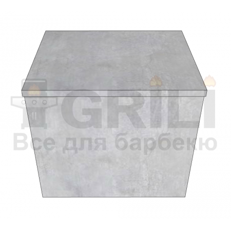 Бетонный кухонный модуль закрытого типу.