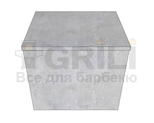 Бетонний кухонний модуль закритого типу.