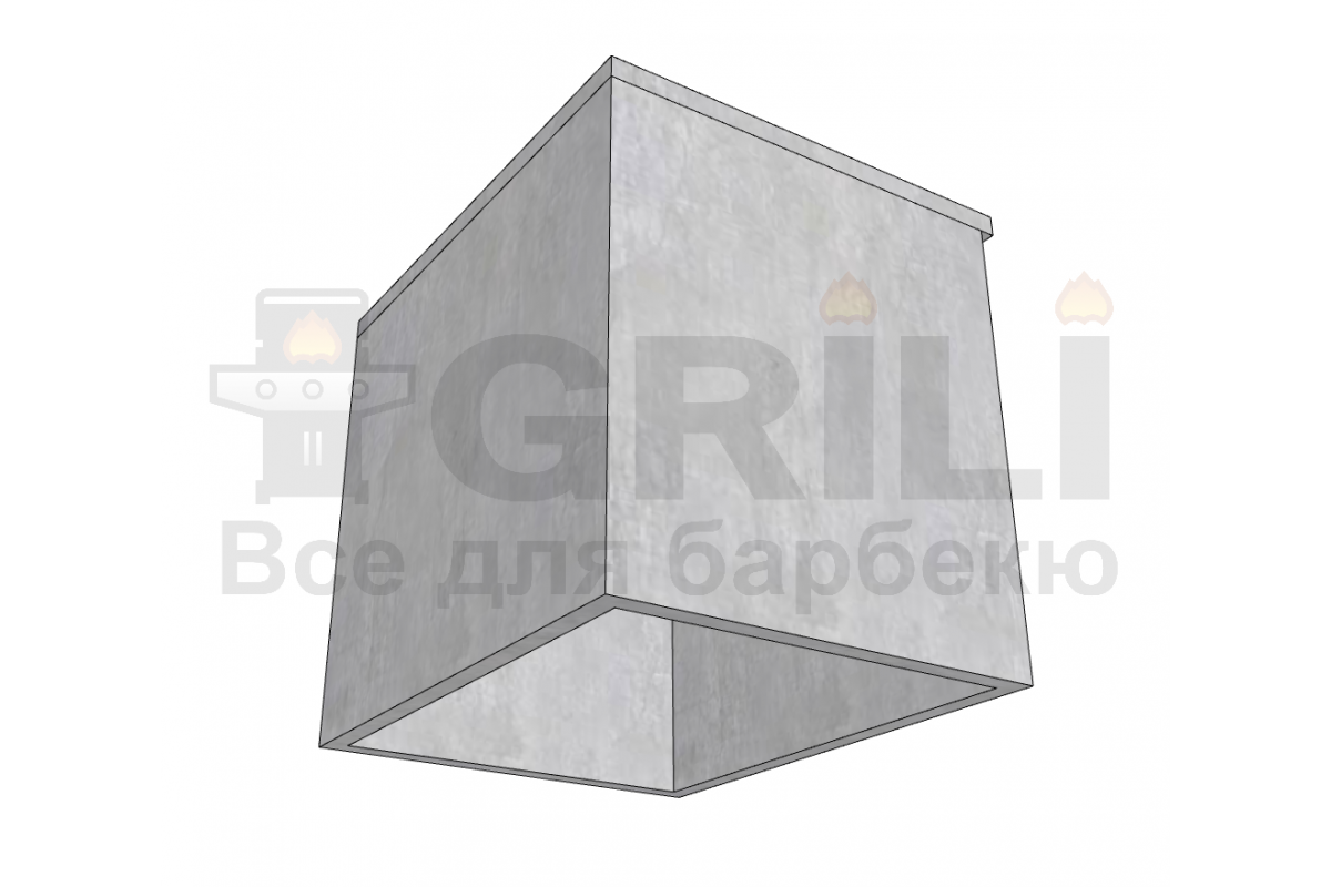 Бетонный кухонный модуль закрытого типу.