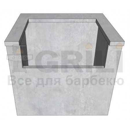 Бетонный кухонный модуль под газовый гриль закрытого типу