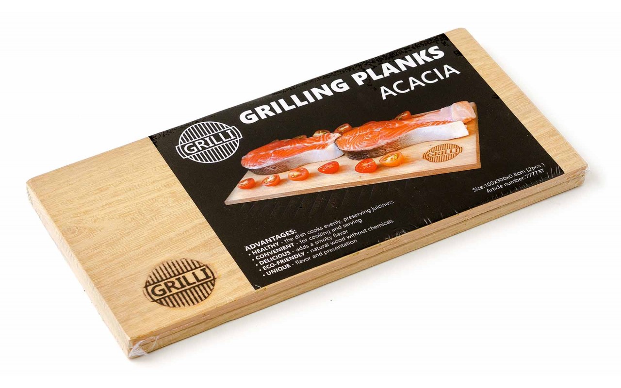 Планки для гриля з акації 30x15x0,8 см 2 шт GRILLI 777737