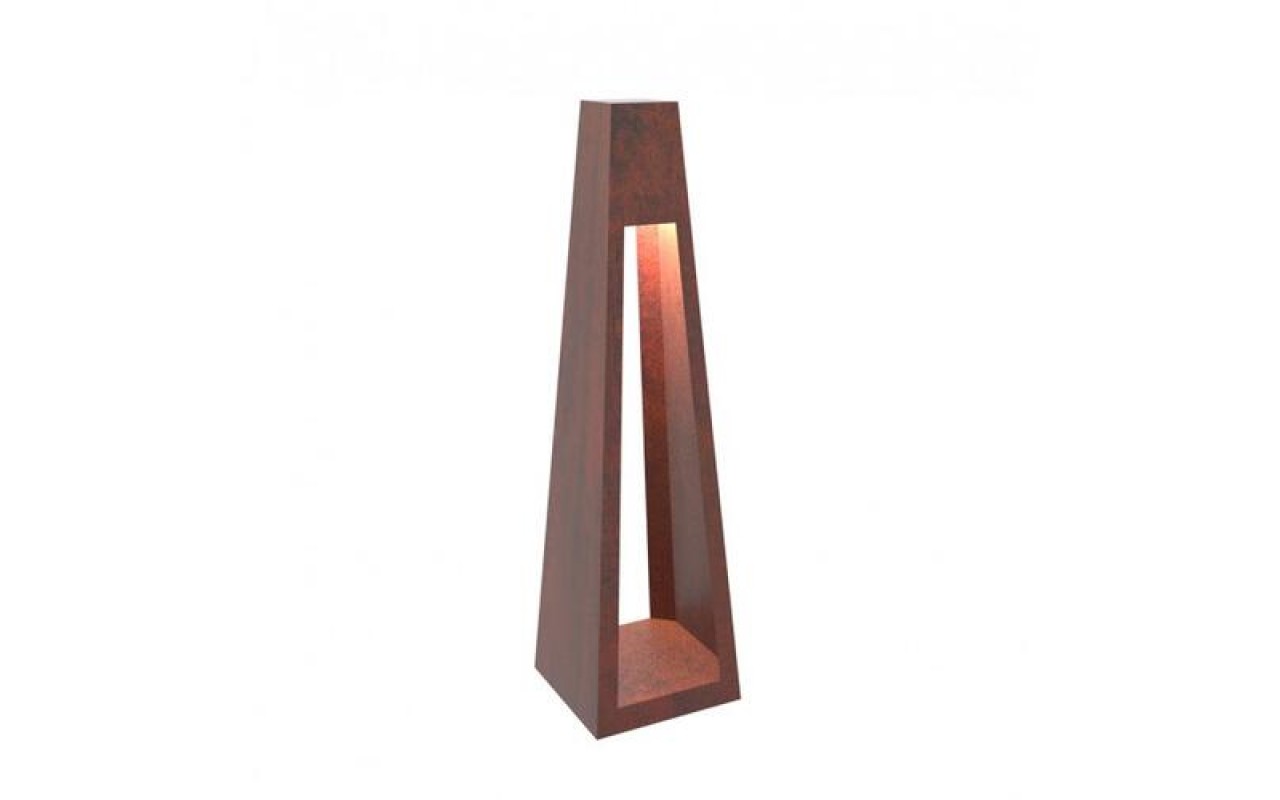 Ліхтар тумба із зовнішнім освітленням Quan, високий, коричневий QN94510