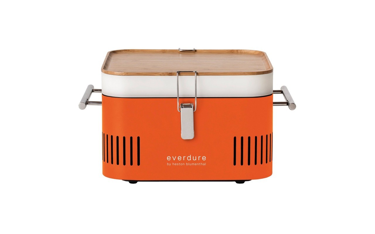 Переносной угольный гриль Everdure Cube, оранжевый
