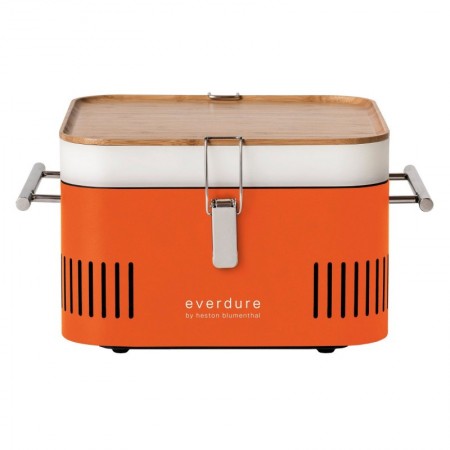 Переносной угольный гриль Everdure Cube, оранжевый