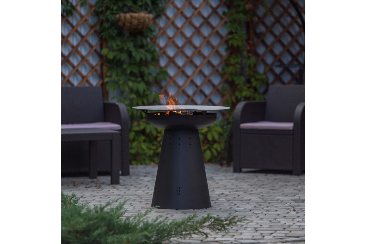 Очаг UNO+ Черное термостойкое покрытие 70*70см