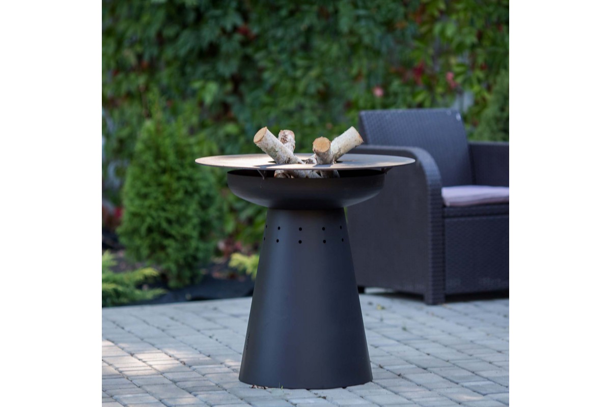 Очаг UNO+ Черное термостойкое покрытие 70*70см