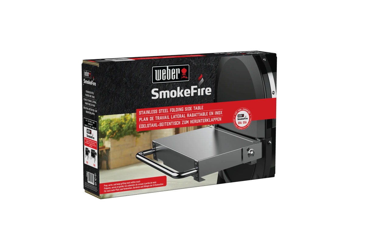 Складной боковой столик для пеллетного гриля Weber SmokeFire из нержавеющей стали (EX6) Weber 7001