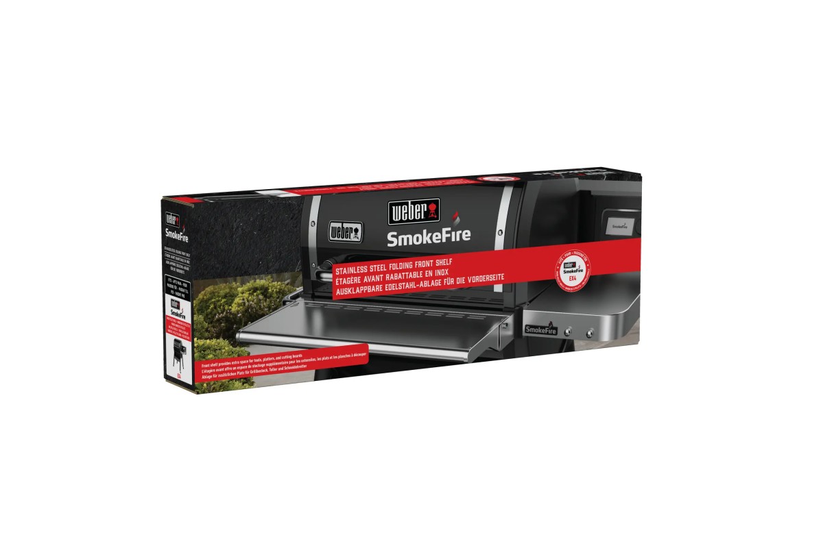Складной передний столик для пеллетного гриля Weber SmokeFire из нержавеющей стали (ЕХ4) 7002