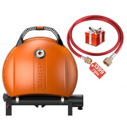 Портативный переносной газовый гриль O-GRILL 900, оранжевый + шланг в подарок!