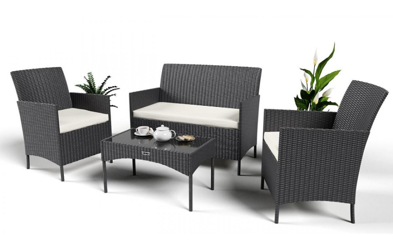 Комплект мебели искусственный ротанг 2 стула + стол + диван Classic GRILLI