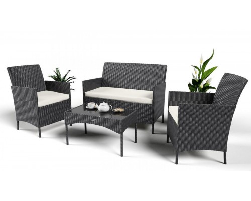 Комплект мебели искусственный ротанг 2 стула + стол + диван Classic GRILLI