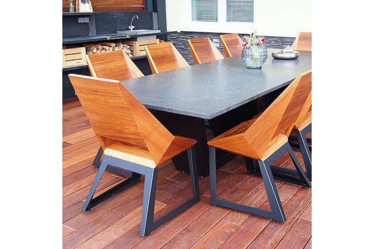 Комплект мебели с гриль-очагом  Quan Garden Art, на 10 персон, черный QN93032