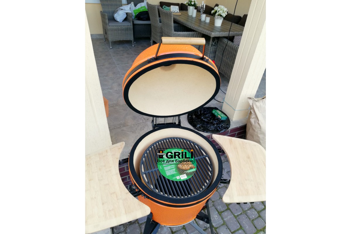 Большой керамический угольный гриль, оранжевый BergHOFF 2415702