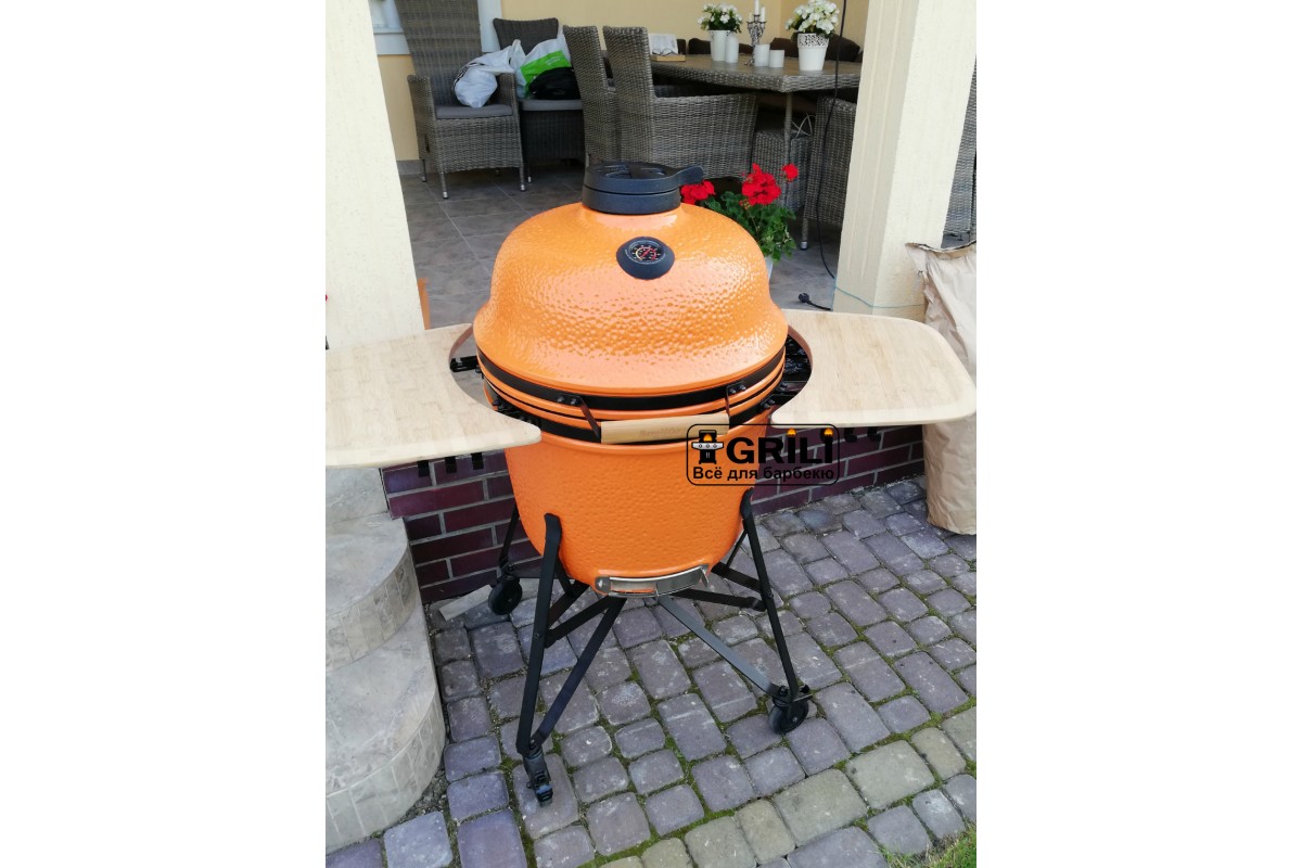 Большой керамический угольный гриль, оранжевый BergHOFF 2415702