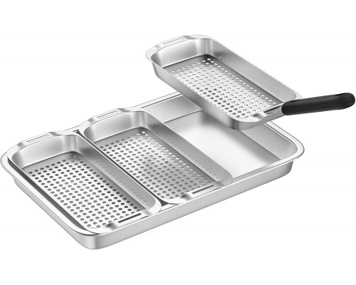 Набор противней с ручкой 5в1 нержавеющая сталь GRILLI 777119