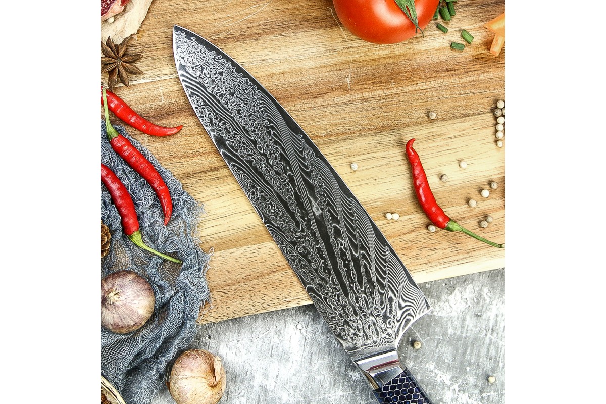 Професійний ніж шеф кухаря 20,5 см із дамаської сталі GRILLI 777141