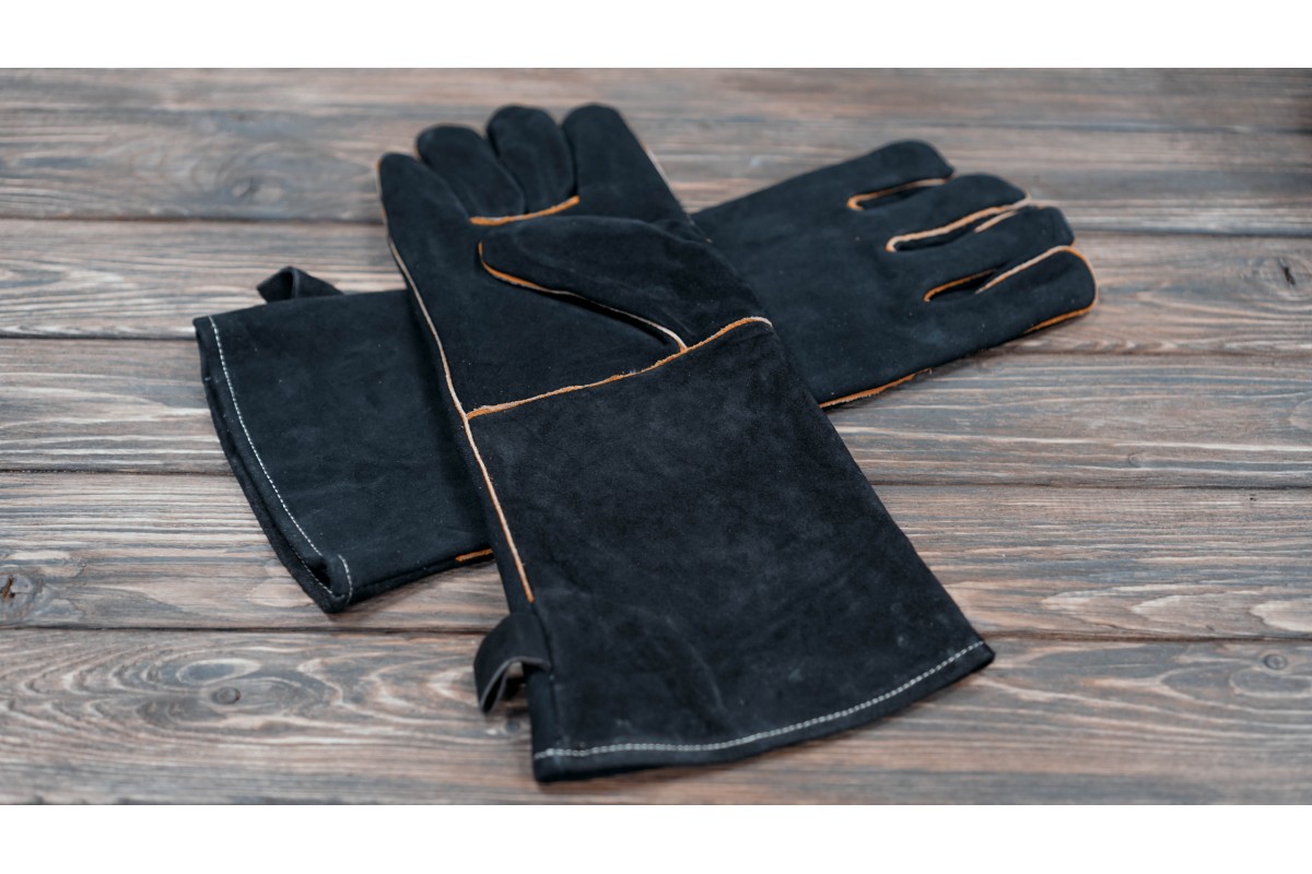 Термостійкі шкіряні рукавички для гриля 2 шт. GRILLI 777702