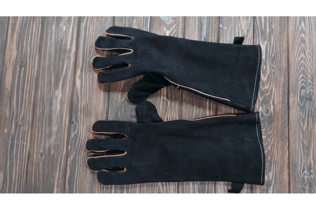 Термостійкі шкіряні рукавички для гриля 2 шт. GRILLI 777702