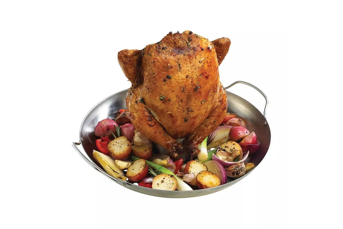 Стойка для курицы с поддоном нерж. GRILLI 777773